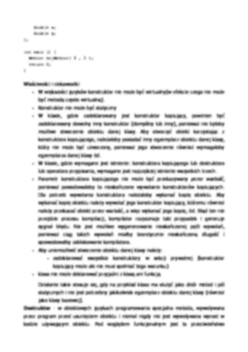 Konstruktory i destruktory - omówienie - strona 2