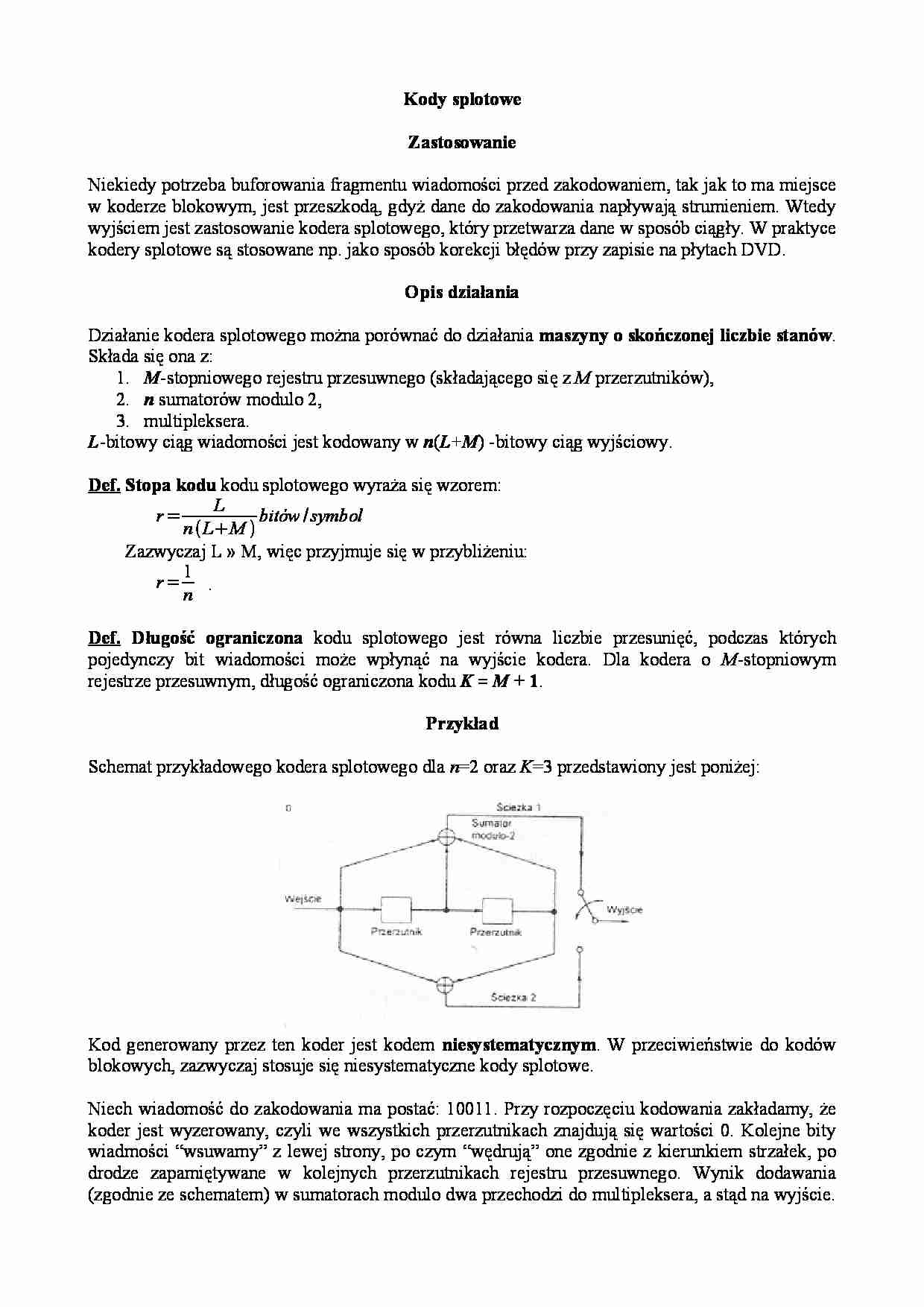 Kod Splotowy - omówienie - strona 1