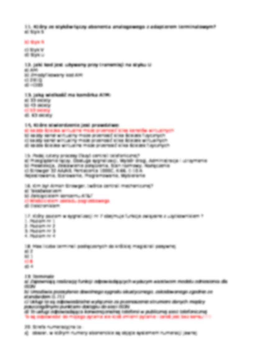 Systemy telekomunikacyjne - pytania - strona 2