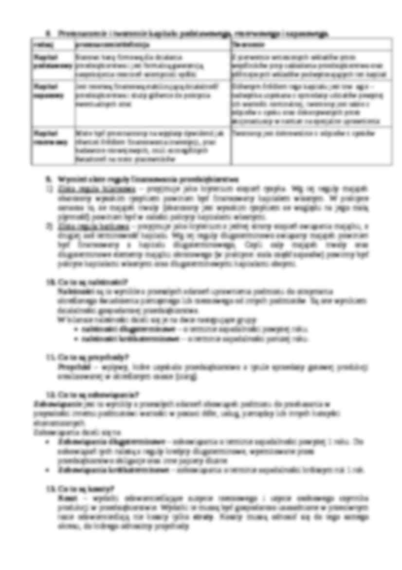 Finanse przedsiębiorstw - opracowane zagdanienia na egzamin - strona 3