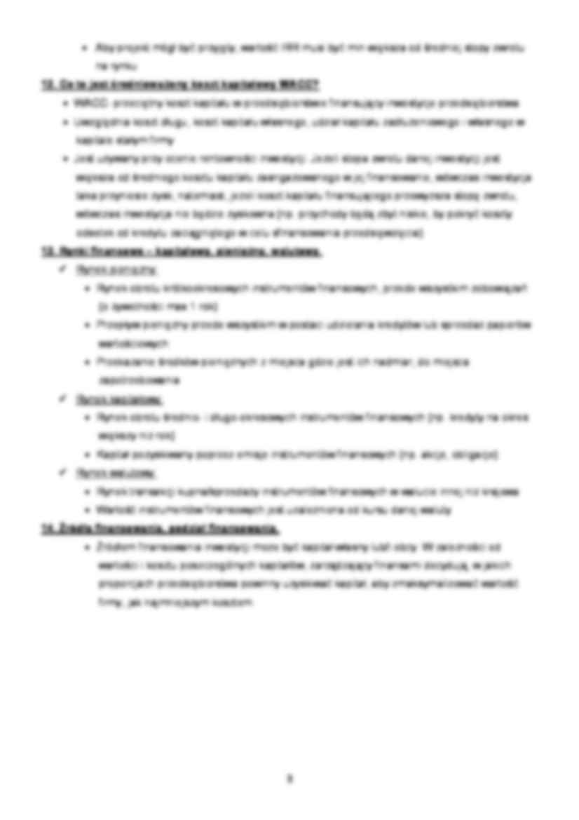 zarządzanie finansami firmy - opracowanie zagadnień - strona 3