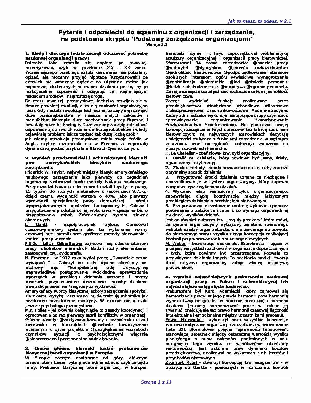 opracowanie zagadnień - omówienie - strona 1