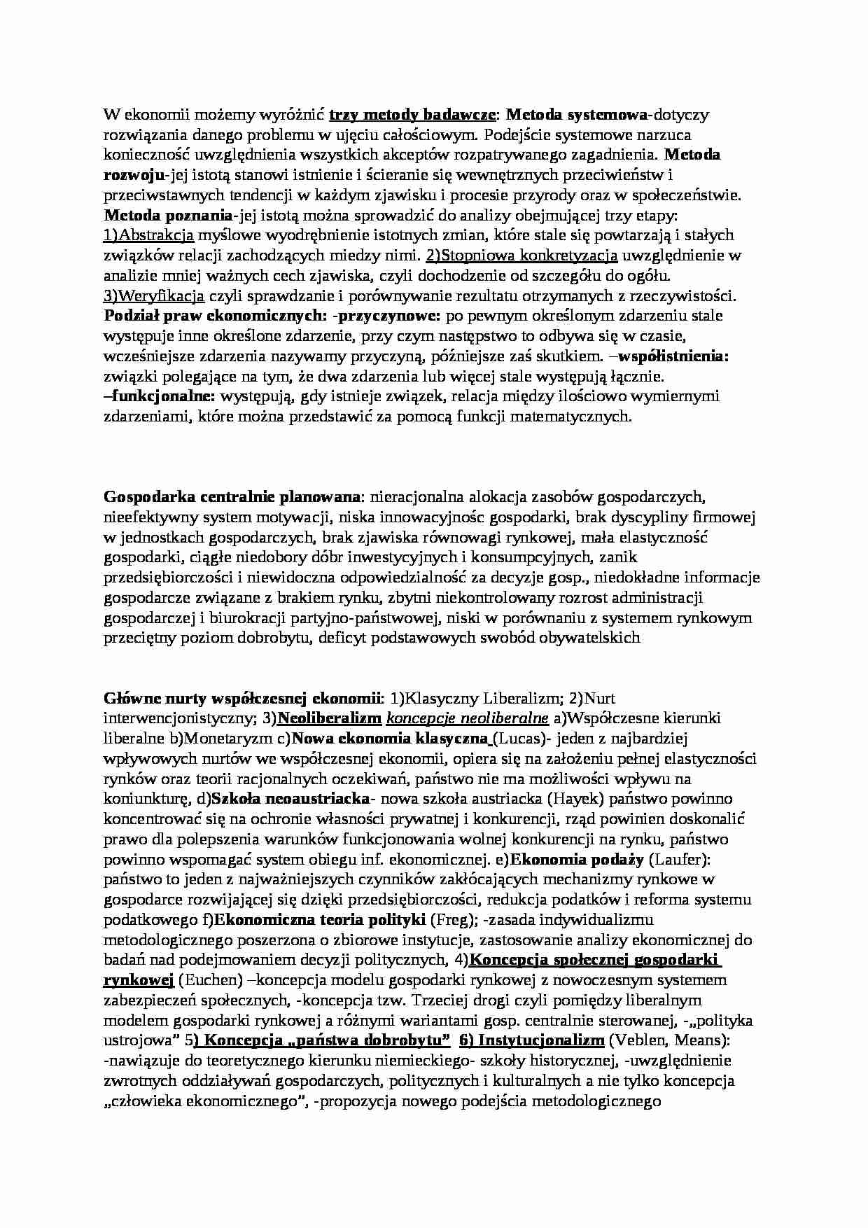 Ekonomia - Mikroekonomia - strona 1
