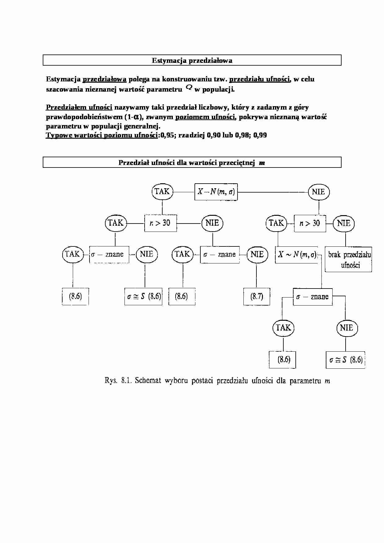 estymacja przedziałowa - omówienie - strona 1