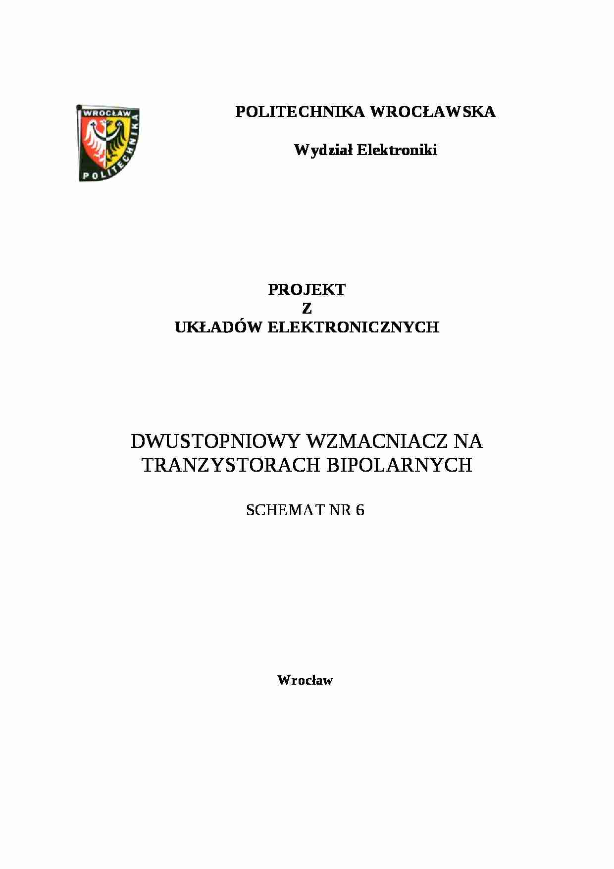 DWustopniowy wzmacniacz na tranzystorach bipolarnych - omówienie - strona 1