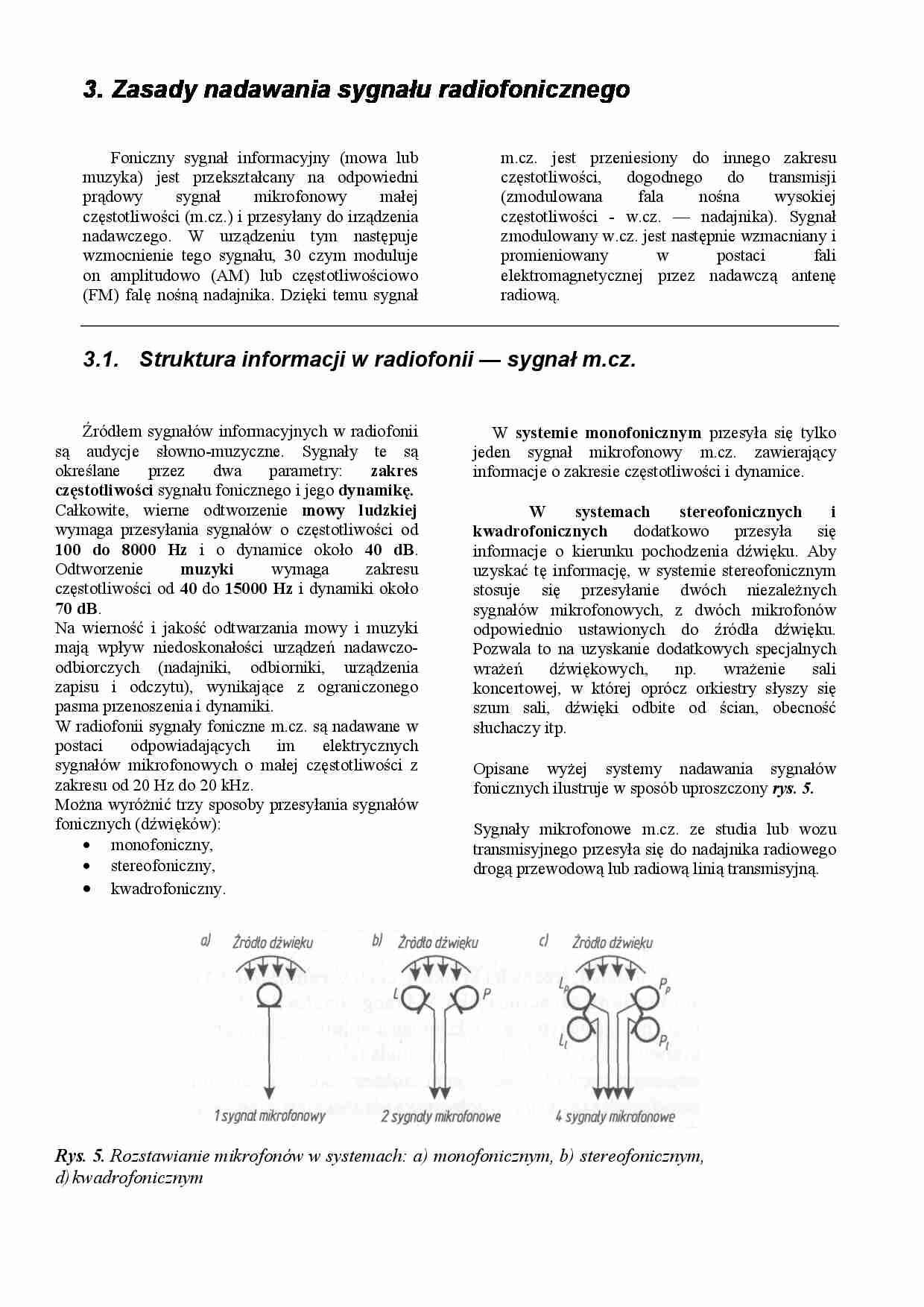 zasady nadawania sygnału radiofonicznego - omówienie - strona 1