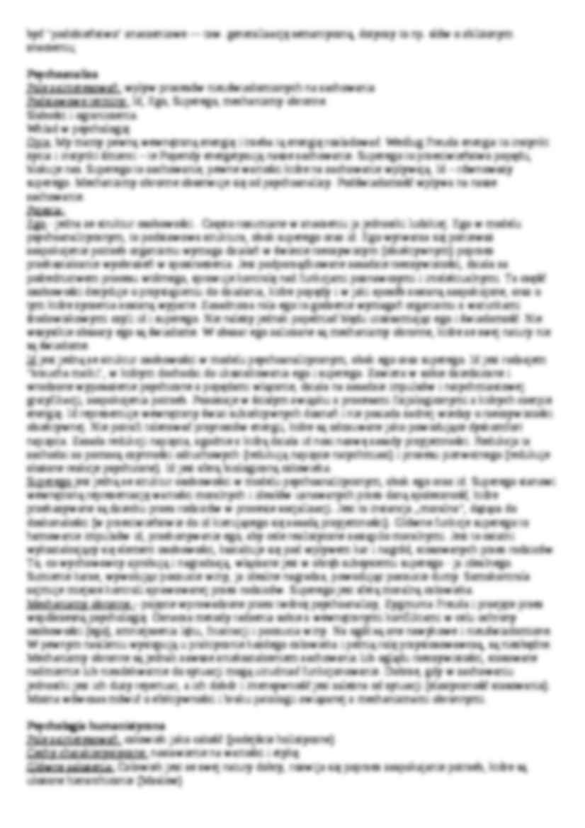 Główne kierunki w psychologii - omówienie - strona 2