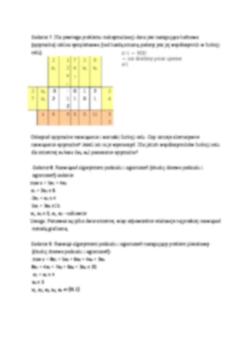 Lista zadań z programowania liniowego i całkowitego - omówienie - strona 3