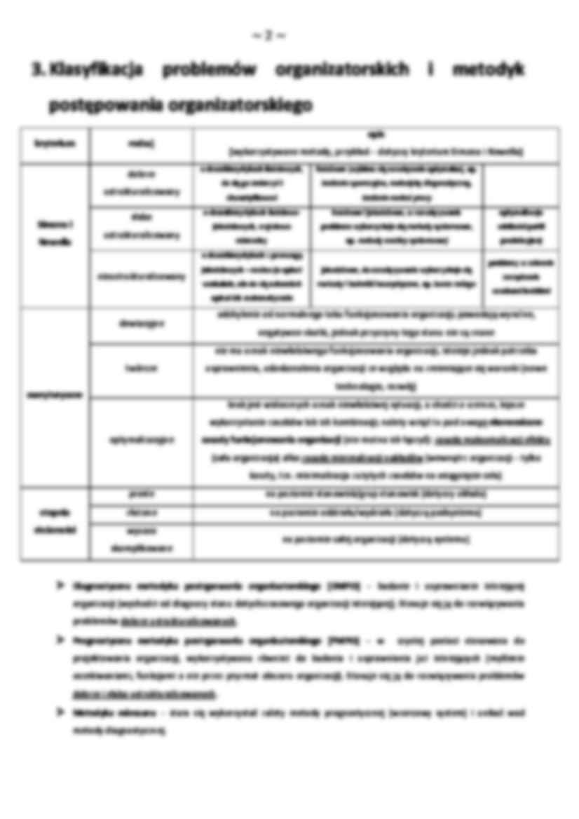 metody i techniki organizatorskie - opracowanie wykładu - strona 2