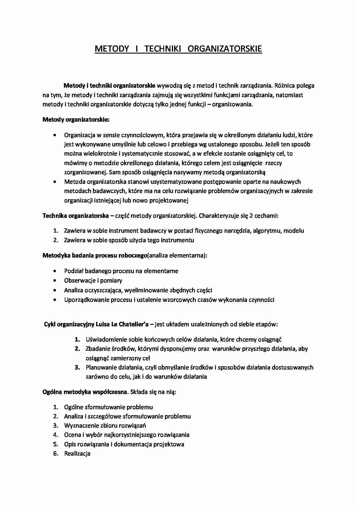 Metodyka badania procesu roboczego - omówienie - strona 1