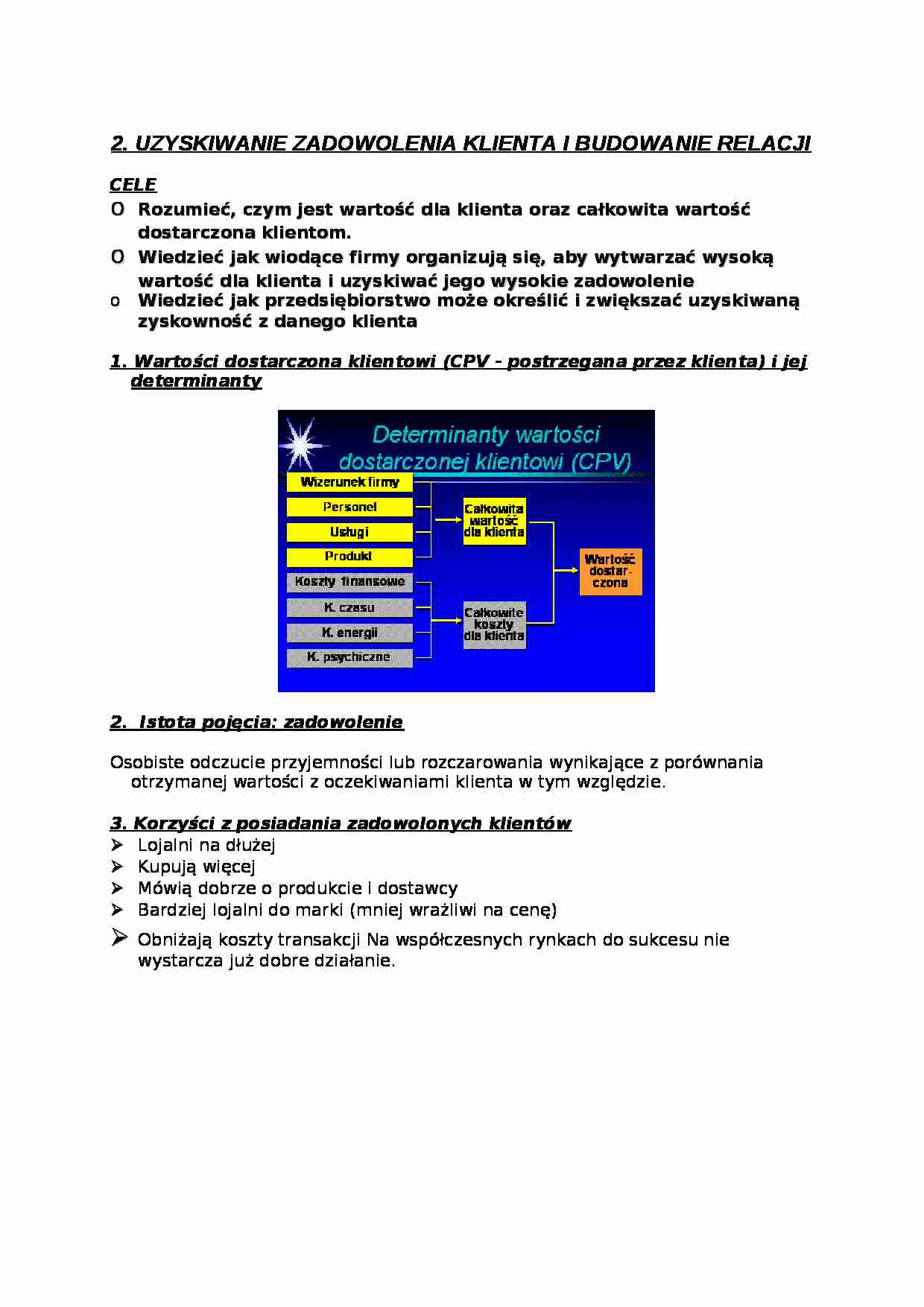 uzyskiwanie zadowolenia klienta - omówienie - strona 1
