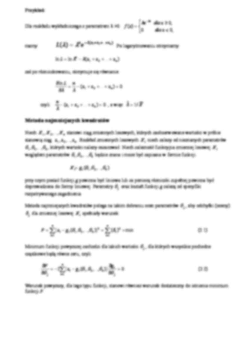 metody wyznaczania estymatorów - omówienie - strona 2