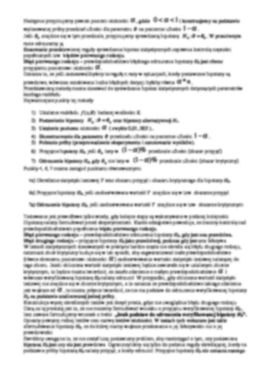 testowanie hipotez statystycznych - omówienie - strona 2