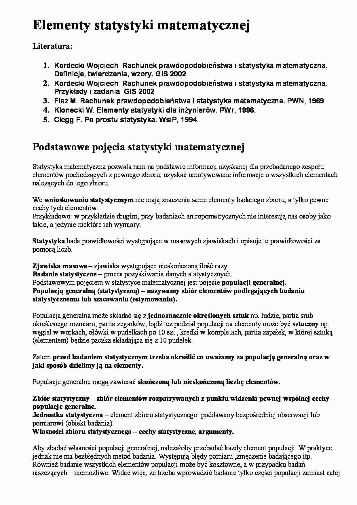 zastosowania statystyki - omówienie - strona 1