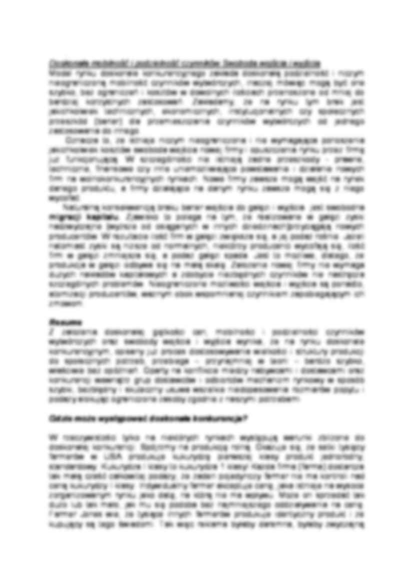 Istota konkurencji doskonałej - omówienie - strona 3