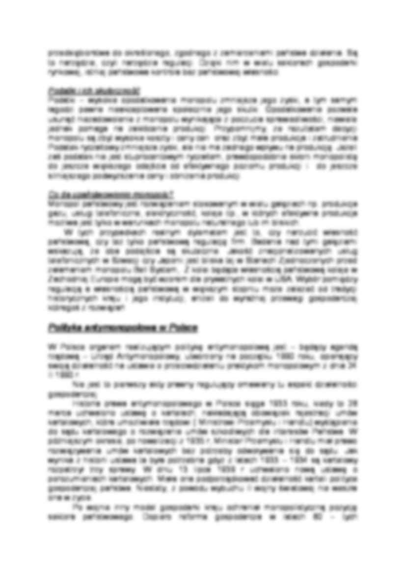 Polityka antymonopolowa państwa - omówienie - strona 2
