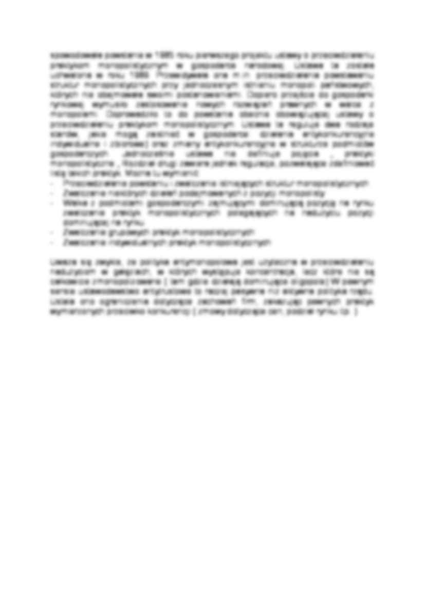 Polityka antymonopolowa państwa - omówienie - strona 3