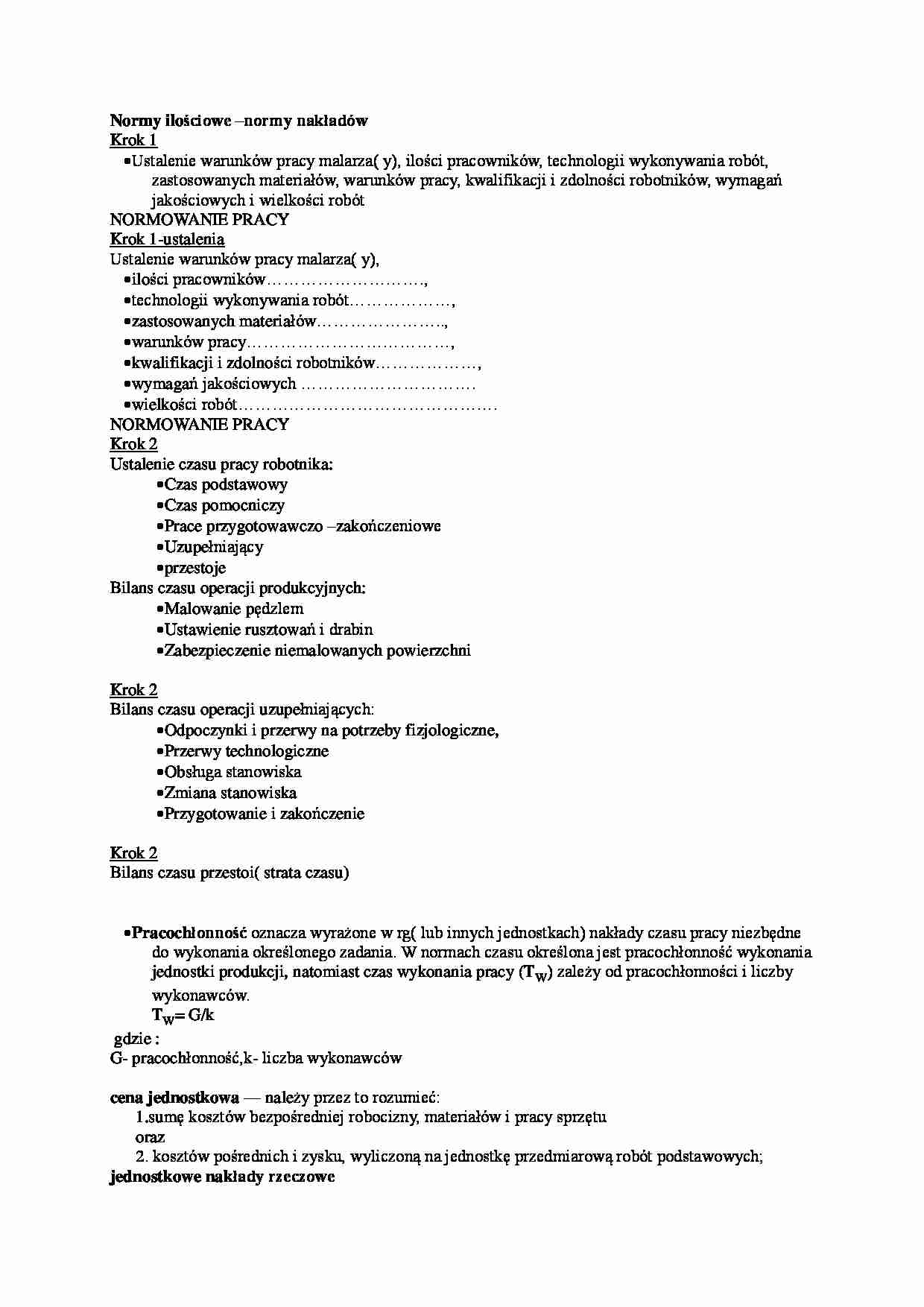 Ekonomika budownictwa - opracowanie zagadnień  - strona 1