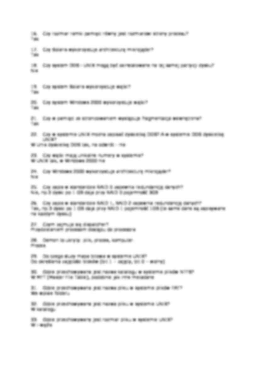Systemy operacyjne - test - strona 2