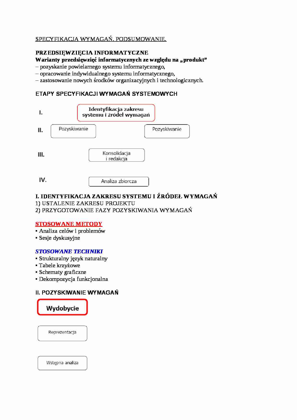 specyfikacja wymagań - omówienie - strona 1