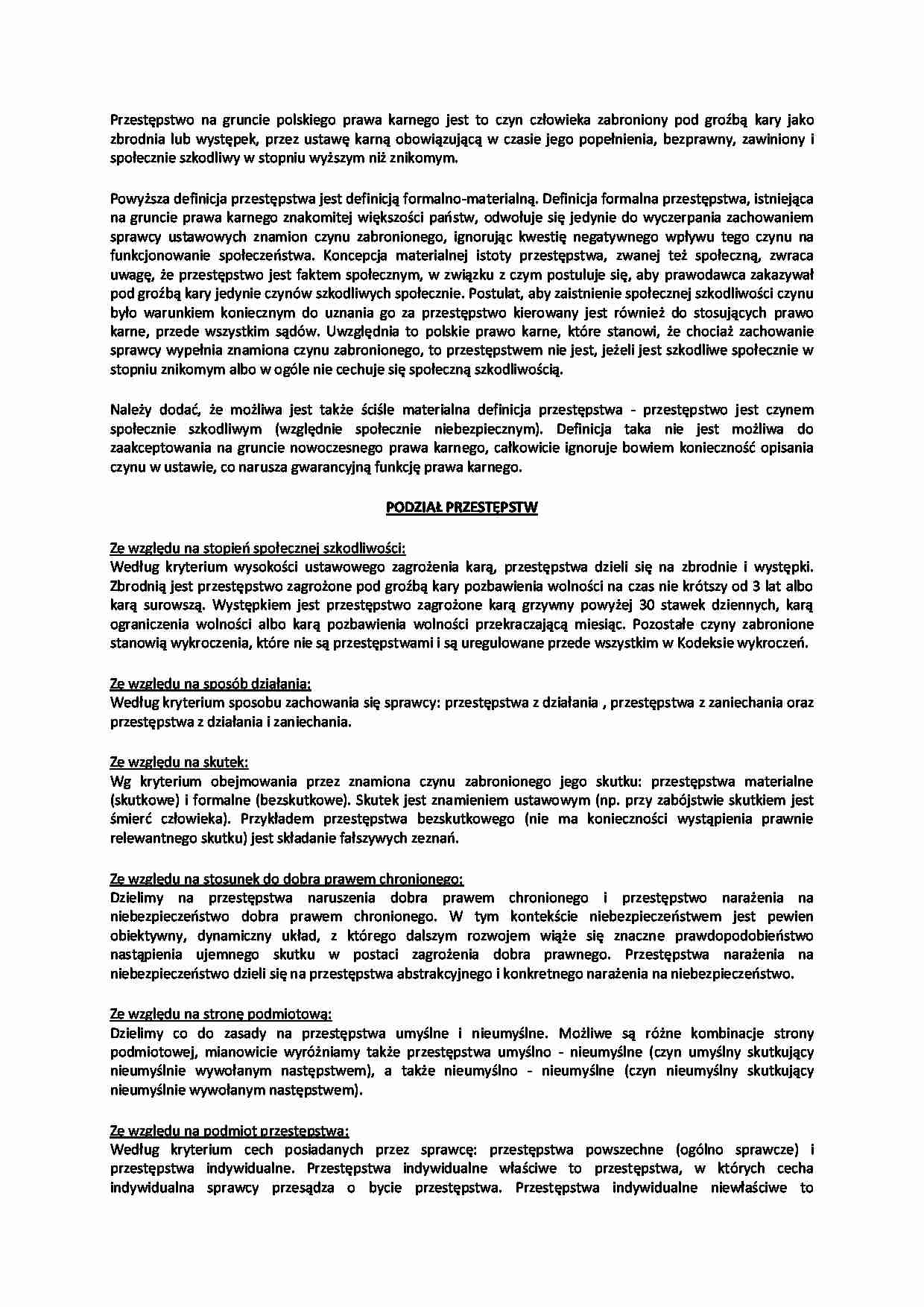 Zasady odpowiedzialności karnej - omówienie - strona 1