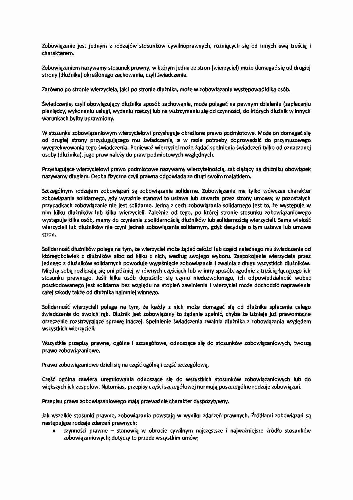 Zobowiązania - omówienie - strona 1
