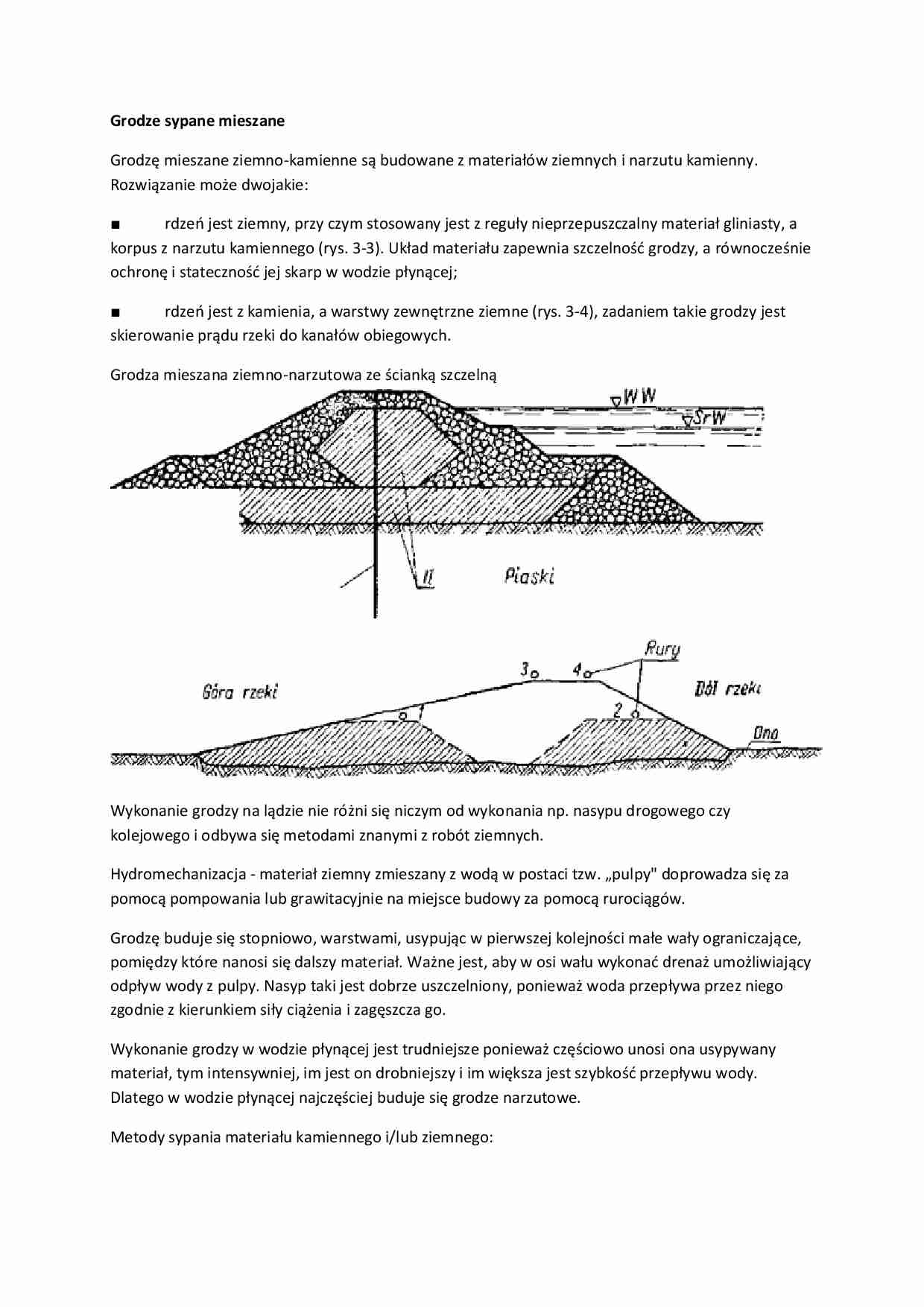 Grodze sypane mieszane-opracowanie - strona 1
