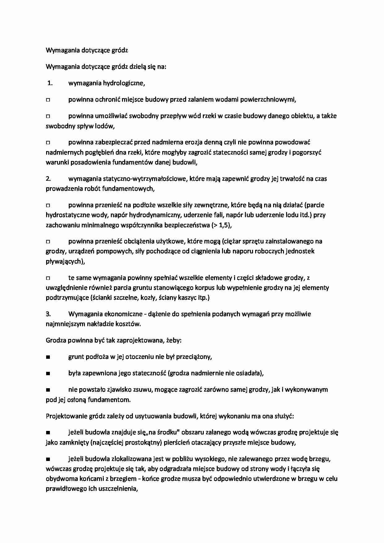 Wymagania dotyczące projektowania gródz-opracowanie - strona 1