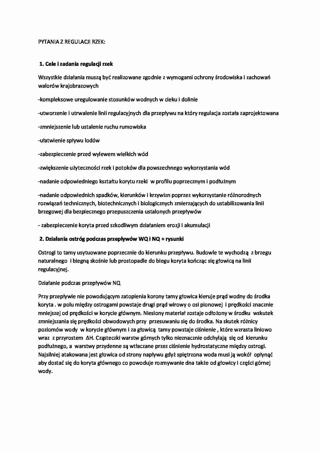 Pytania z regulacji rzek-opracowanie - strona 1