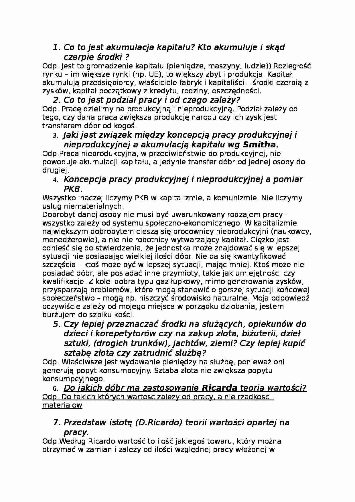 Ekonomia produkcji- pytania - strona 1