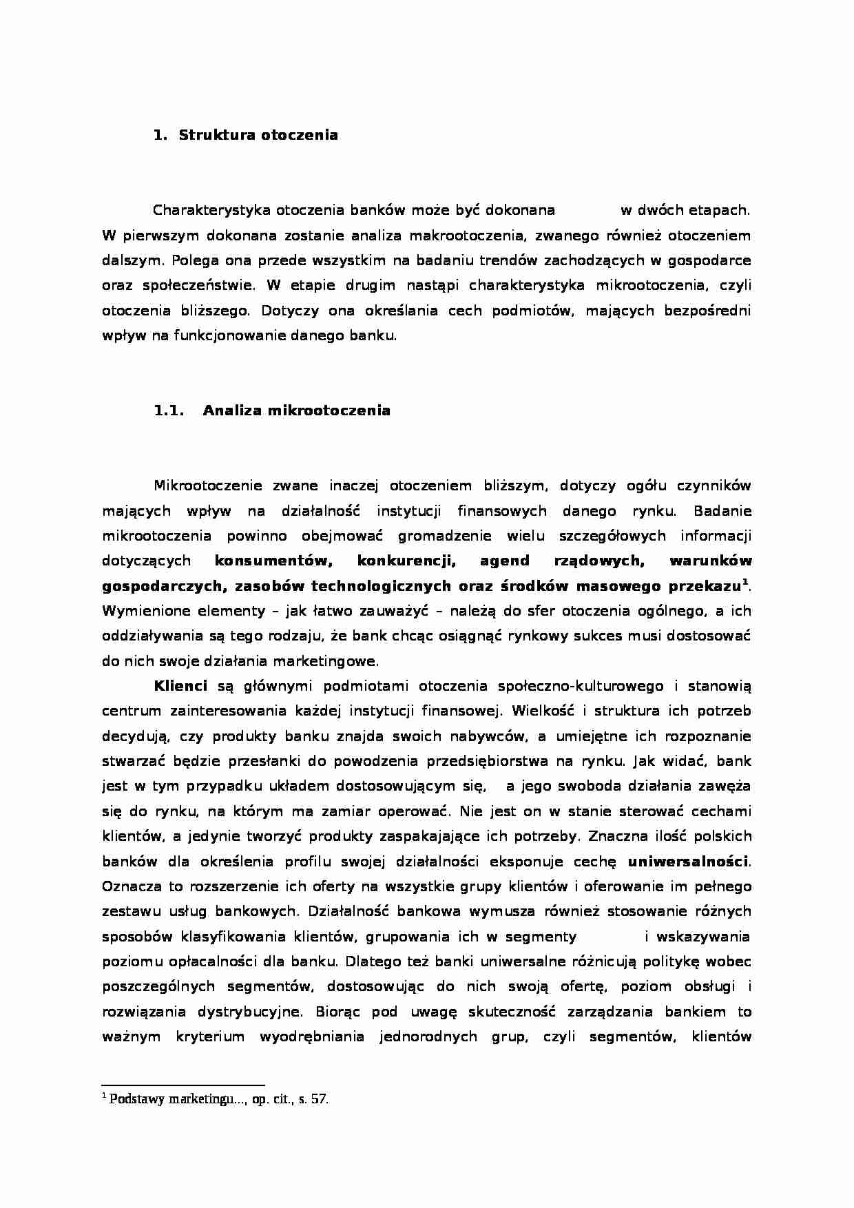 Bankowość-otoczenie banku - strona 1