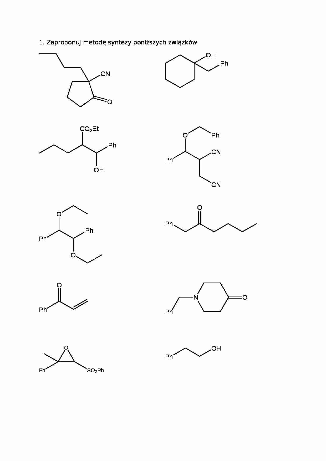 Zadania z karboanionów - strona 1