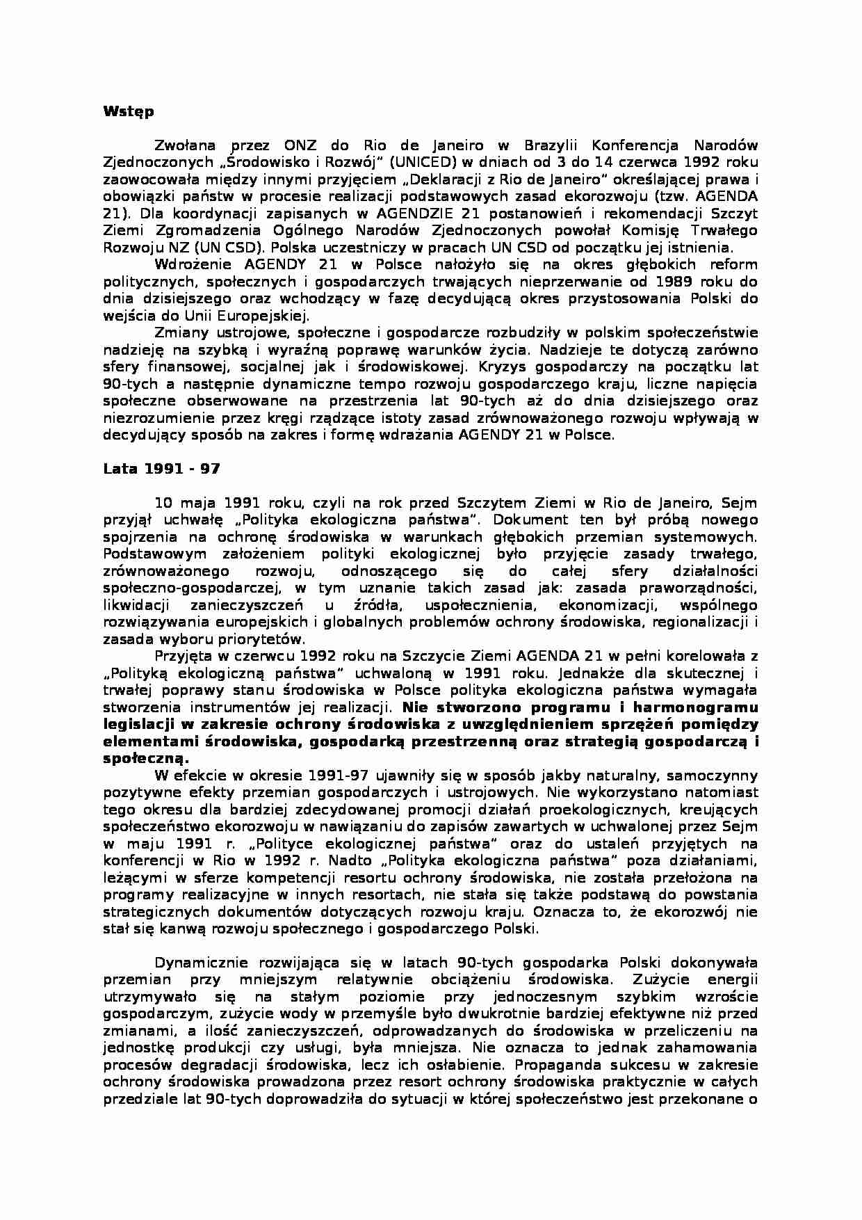 Zarządzanie środowiskowe - strona 1