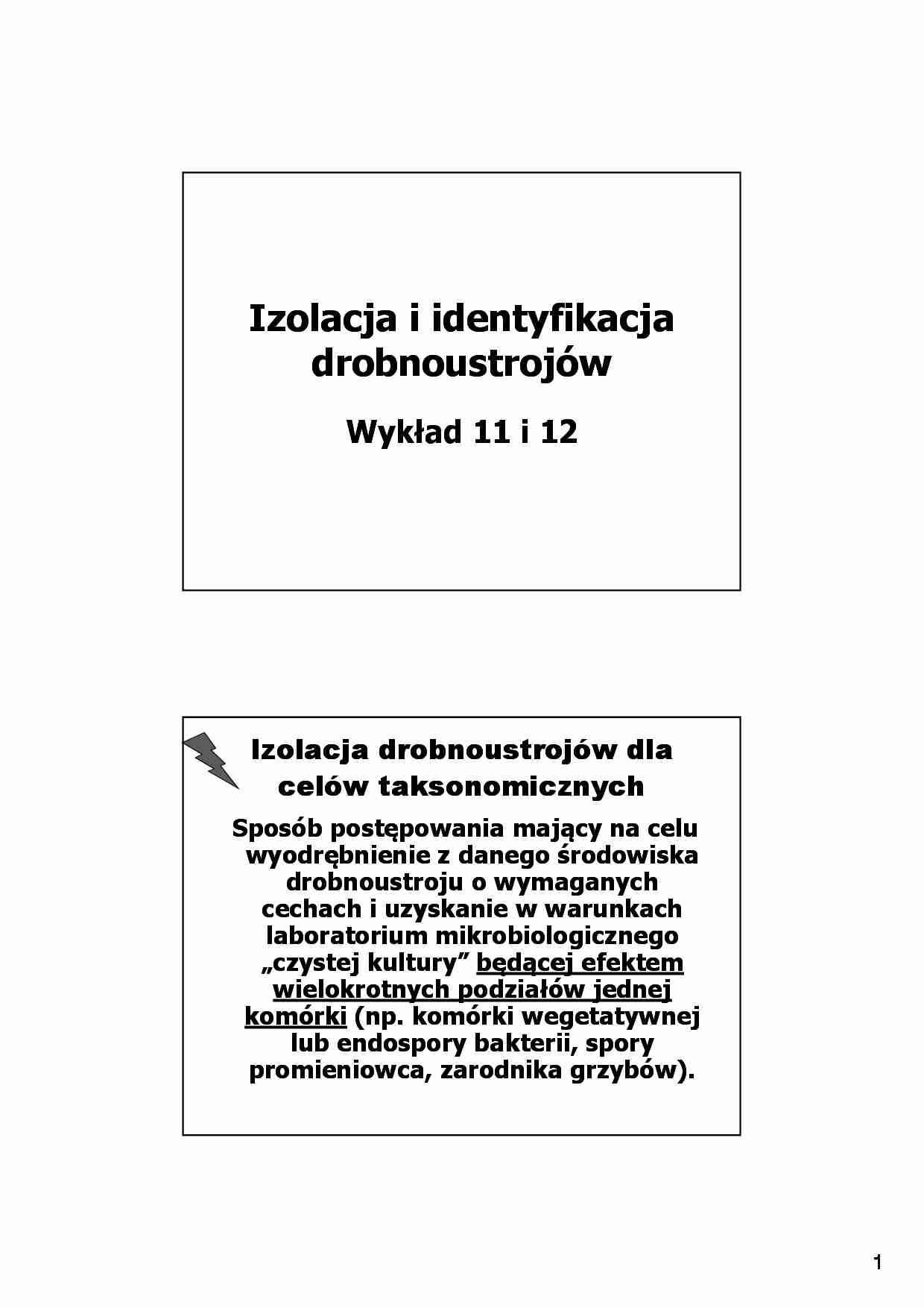 Mikrobiologia- wykład 11 i 12 - strona 1