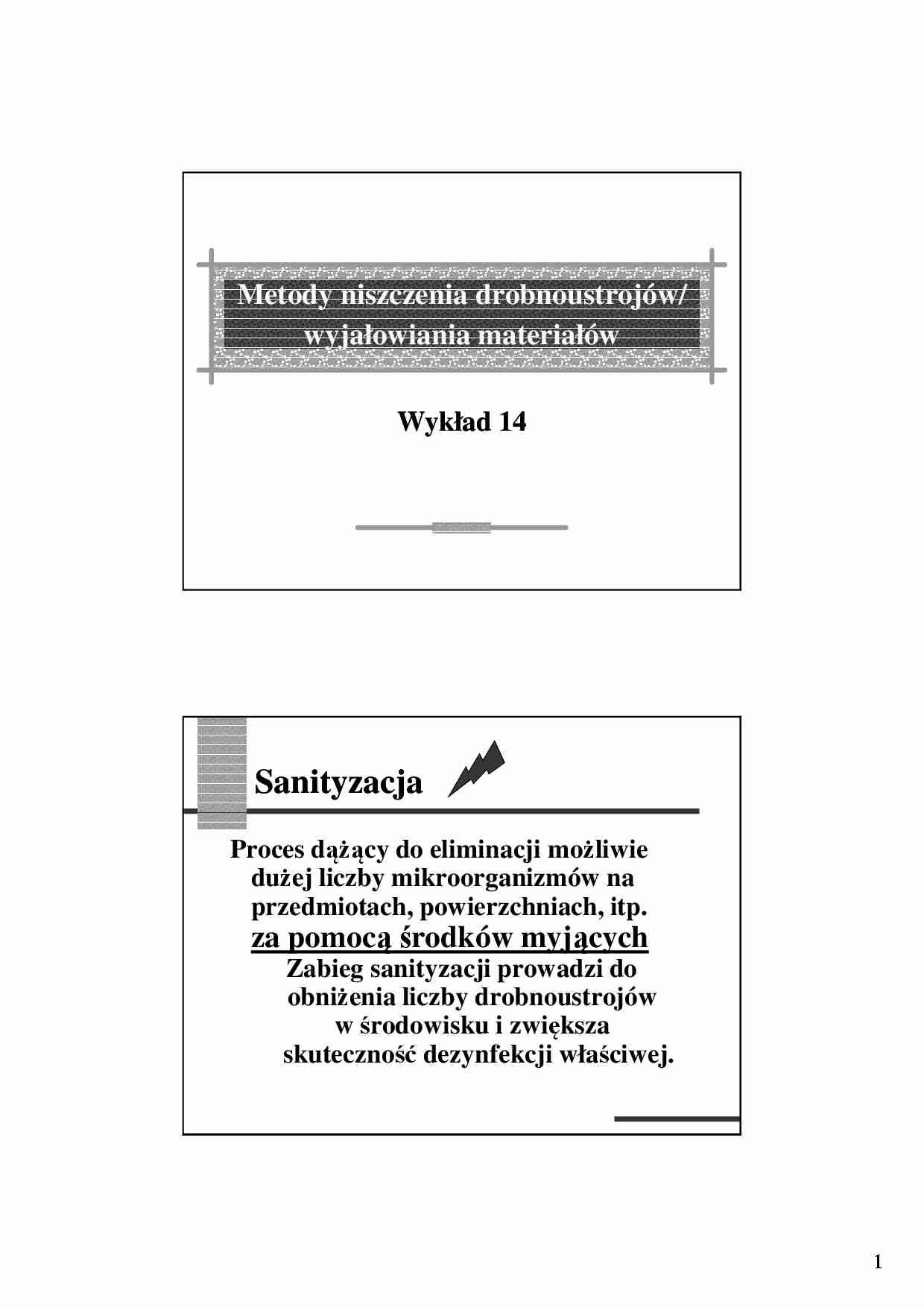 Mikrobiologia- wykład 14, dezynfekcja - strona 1