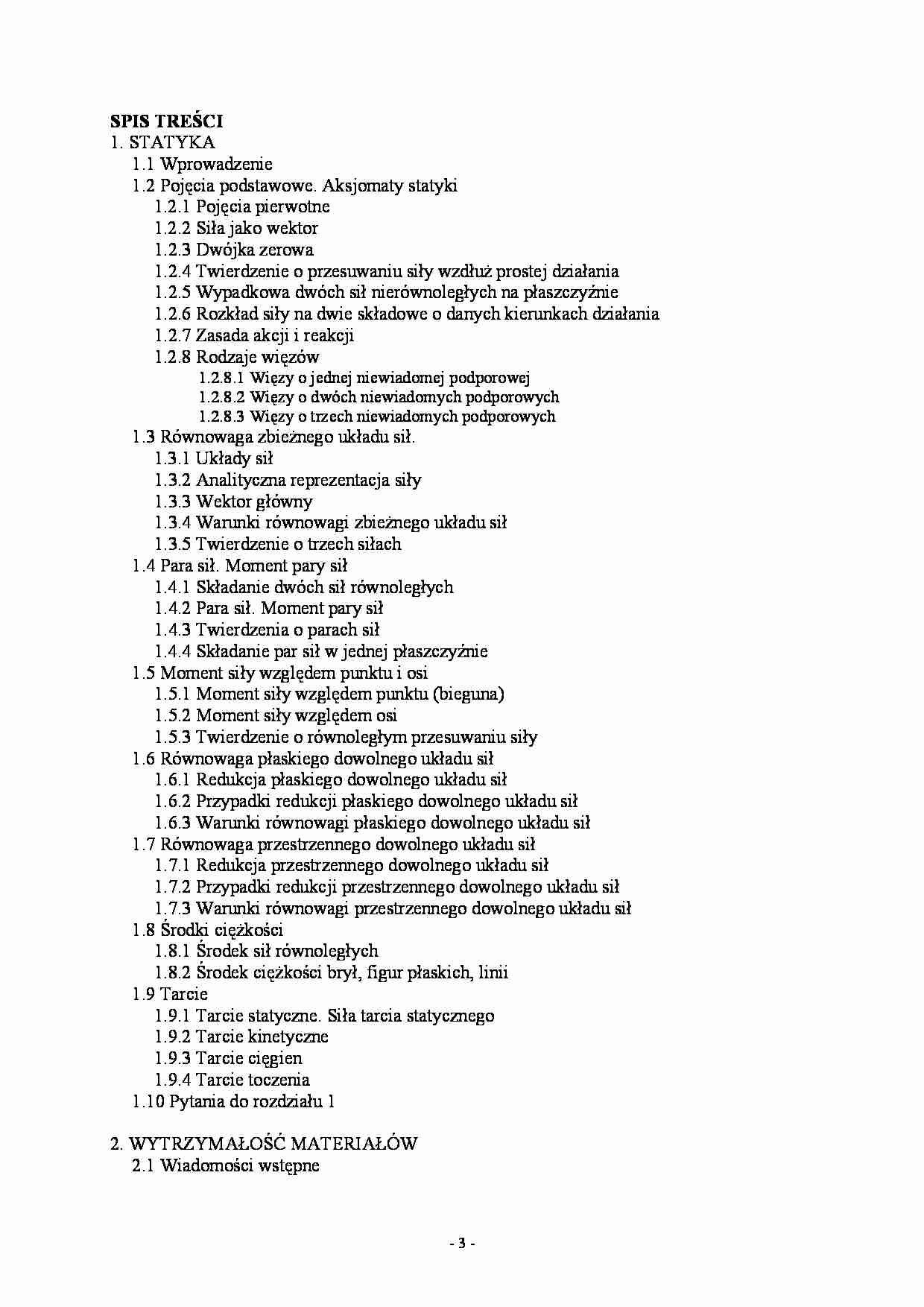 Mechanika - Statyka pdf - strona 1