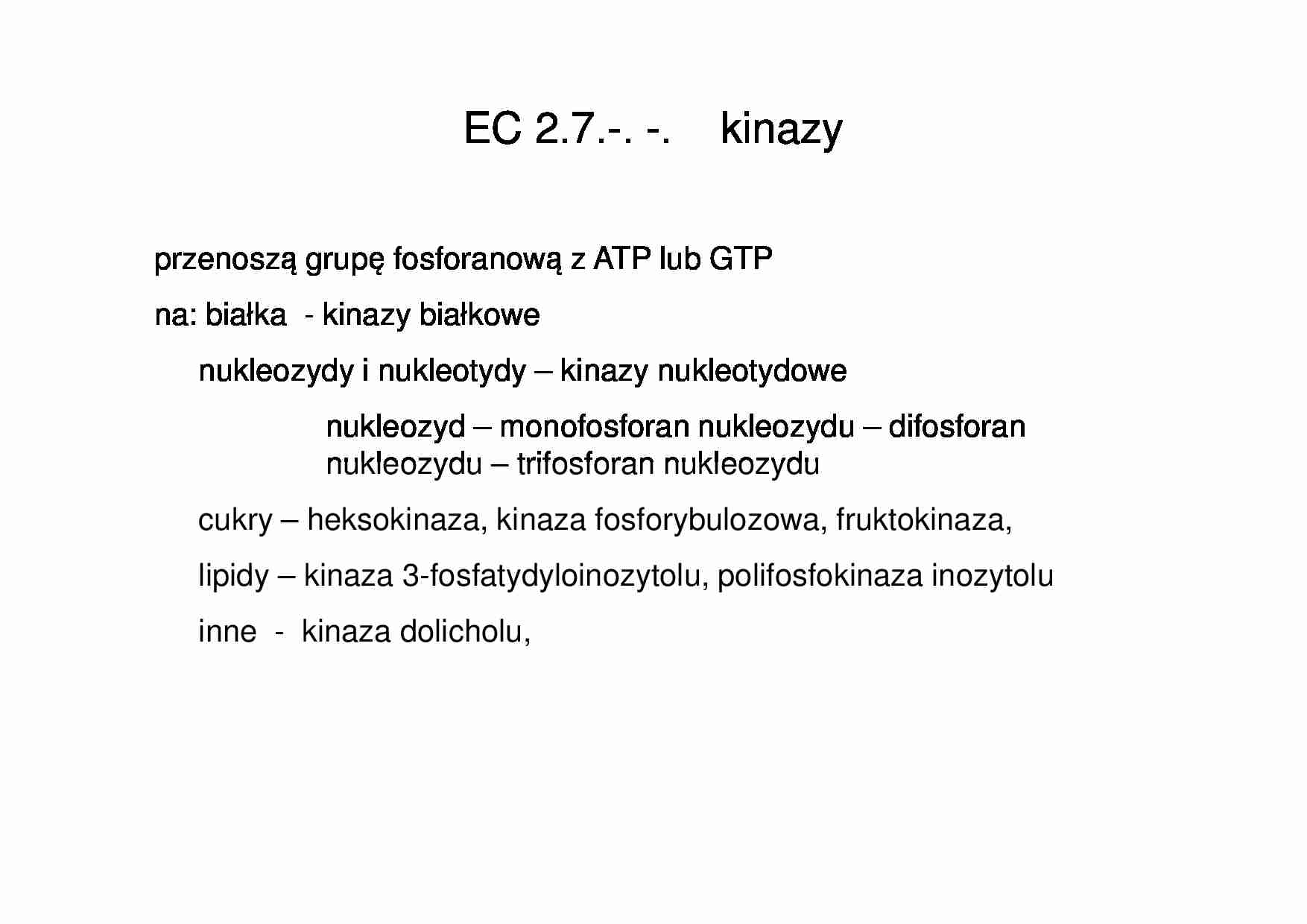 Enzymologia- prezentacja - strona 1