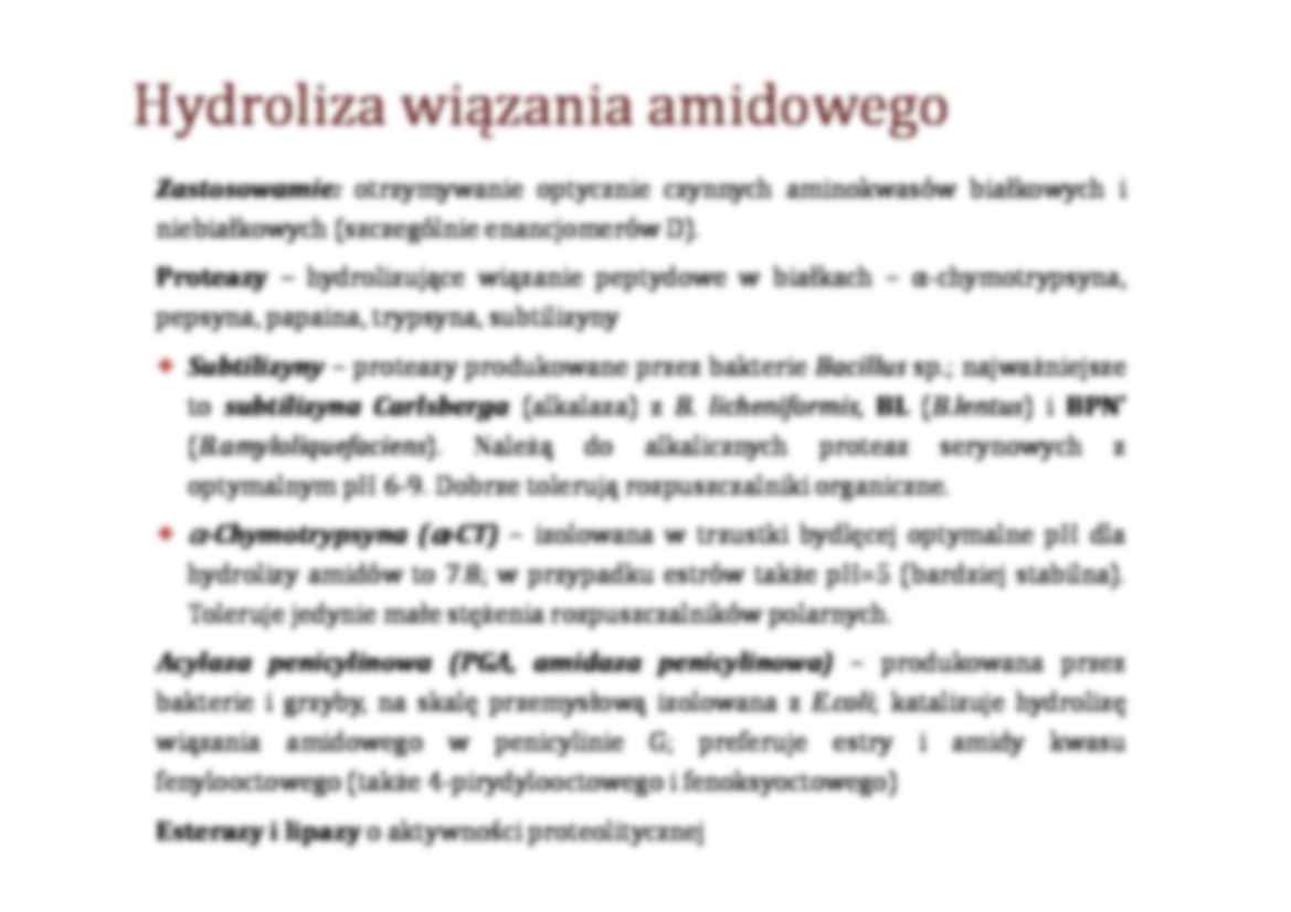 Reakcje hydroliyczne- wykład 12 - strona 2