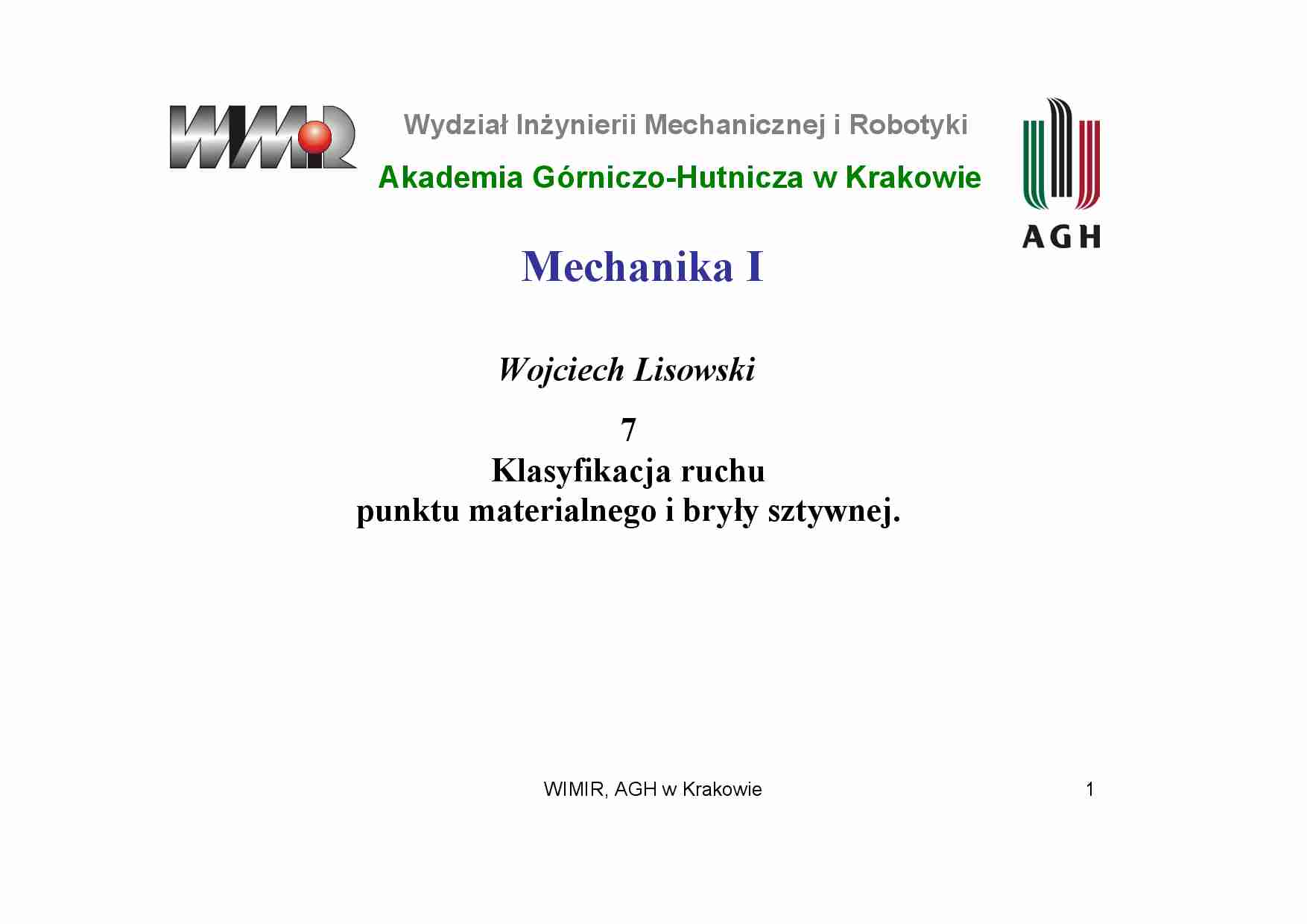 Mechanika - wyklad 7 - strona 1