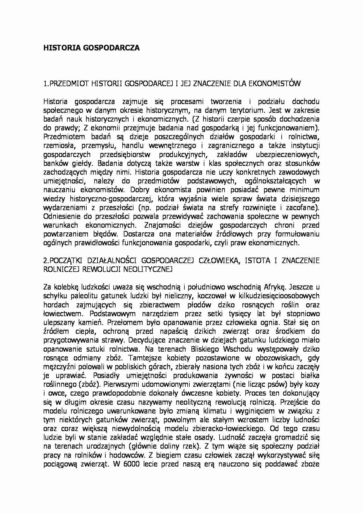 Starożytność-historia gospodarcza - strona 1