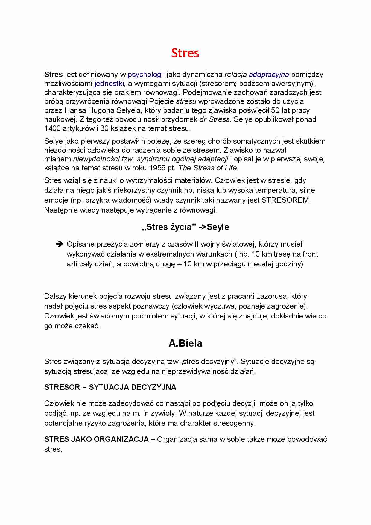 Stres-opracowanie - strona 1