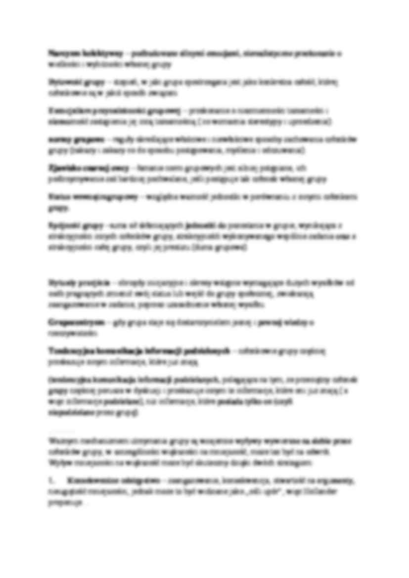 Grupa społeczna-opracowanie - STRUKTURA I FUNKCJONOWANIE GRUPY  - strona 2
