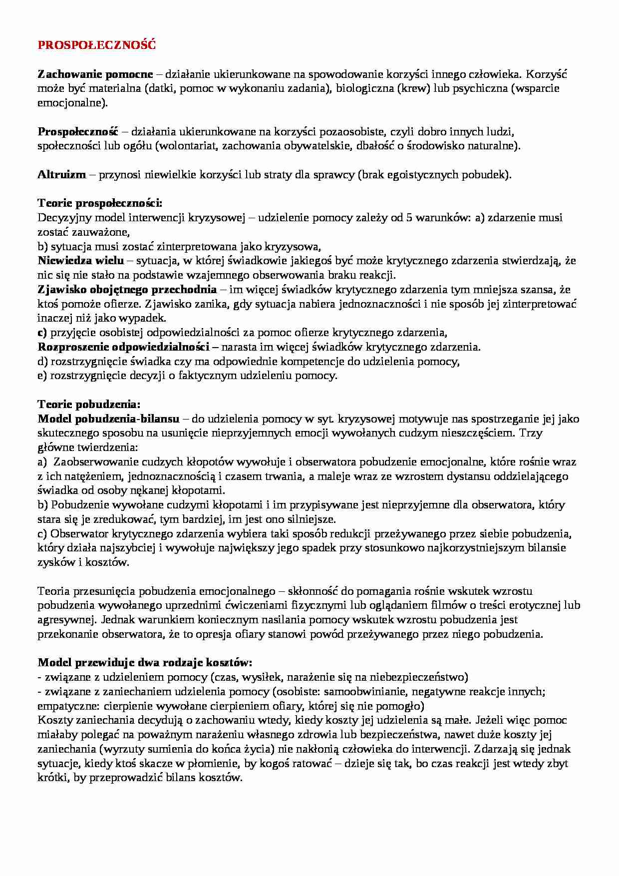 Prospołeczność-opracowanie - strona 1