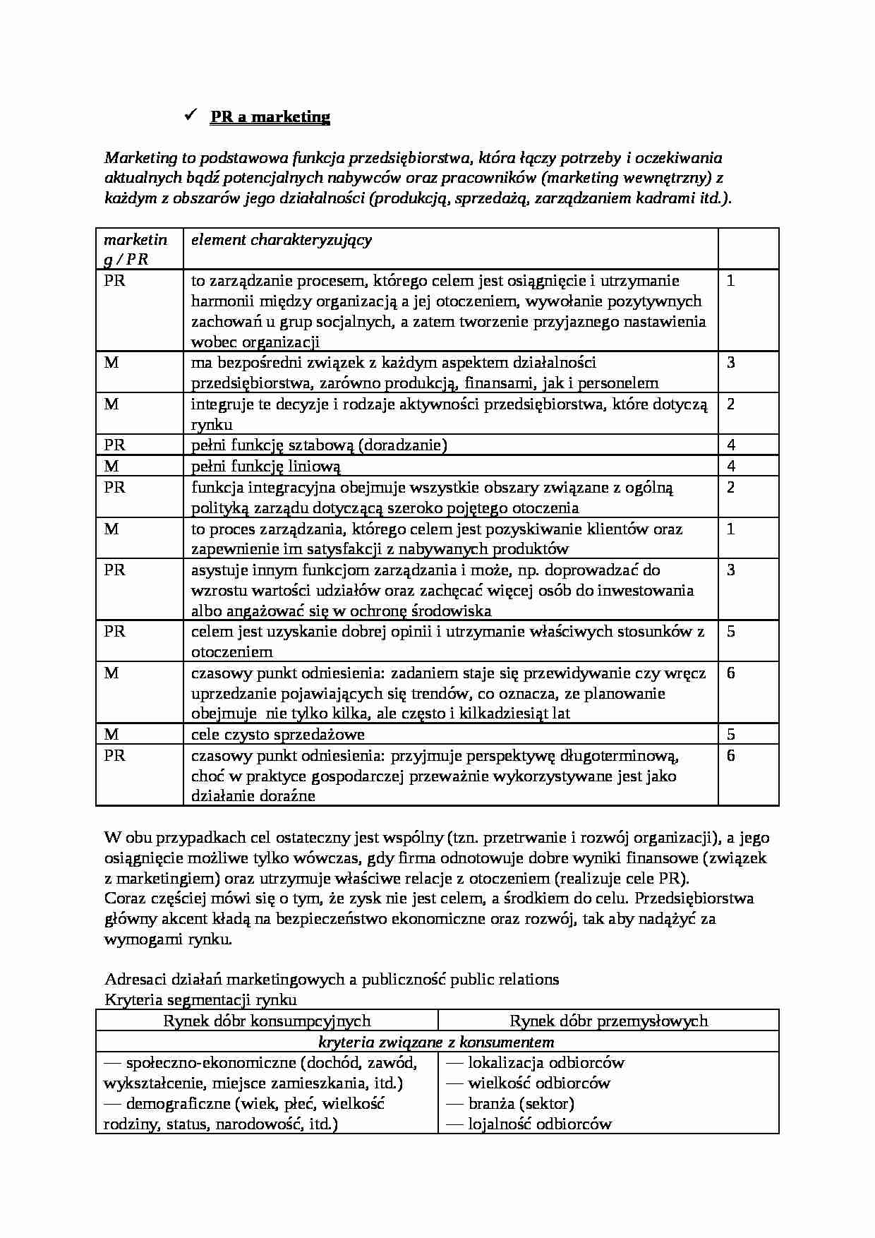 PR a marketing-opracowanie - strona 1