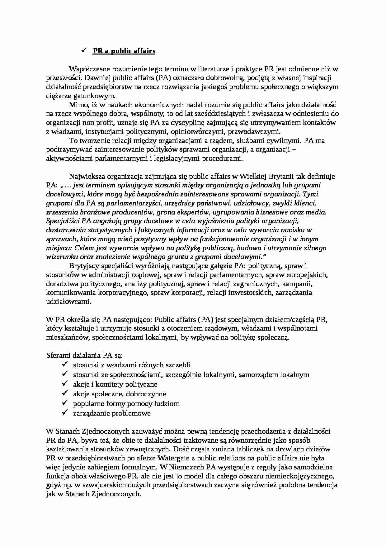 PR a public affairs-opracowanie - strona 1