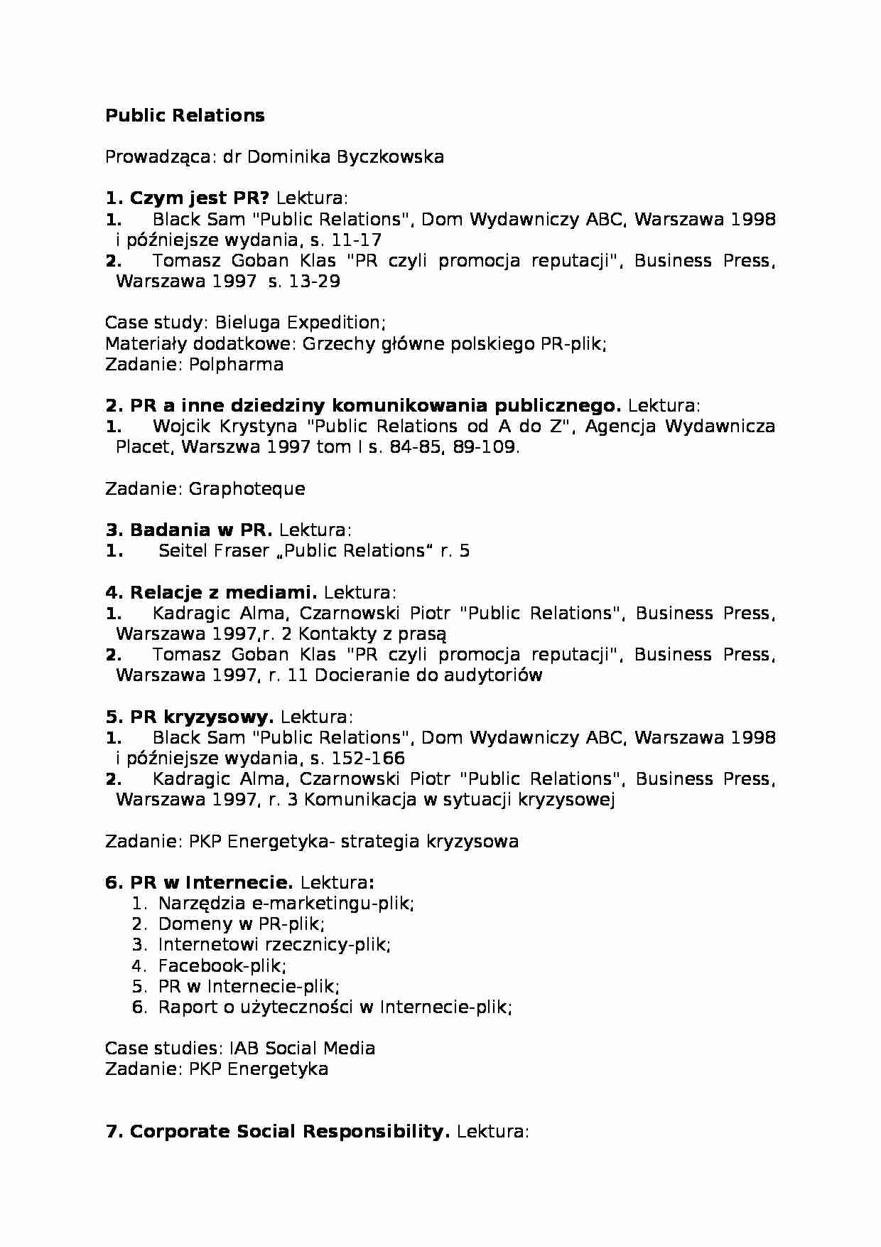 Spis lektur-opracowanie - strona 1