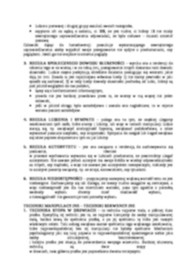 Techniki manipulacji jako sposoby wykorzystywania zasad wpływu społecznego-opracowanie - strona 2