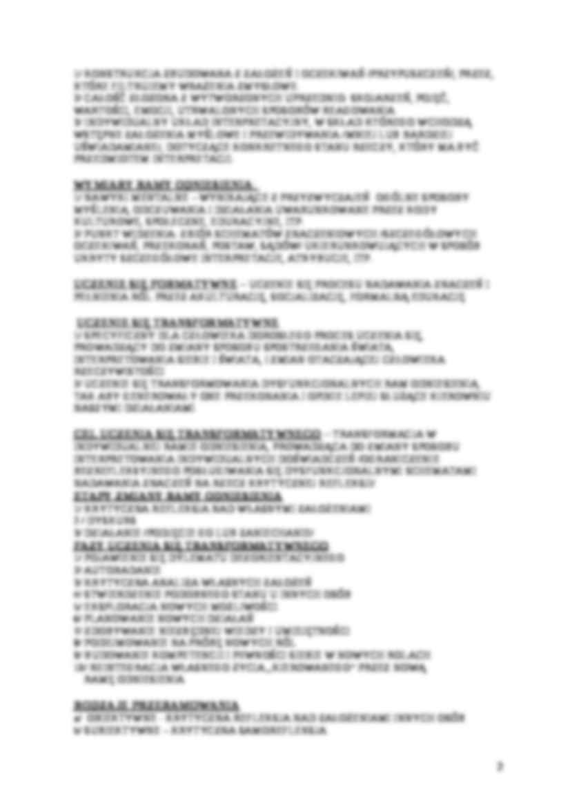 Teoria uczenia się transformatywnego wg Jacka Mezirowa-opracowanie - strona 2