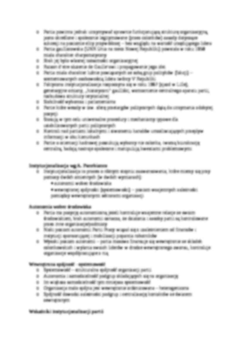 Instytucjonalizacja partii politycznych-opracowanie - strona 2