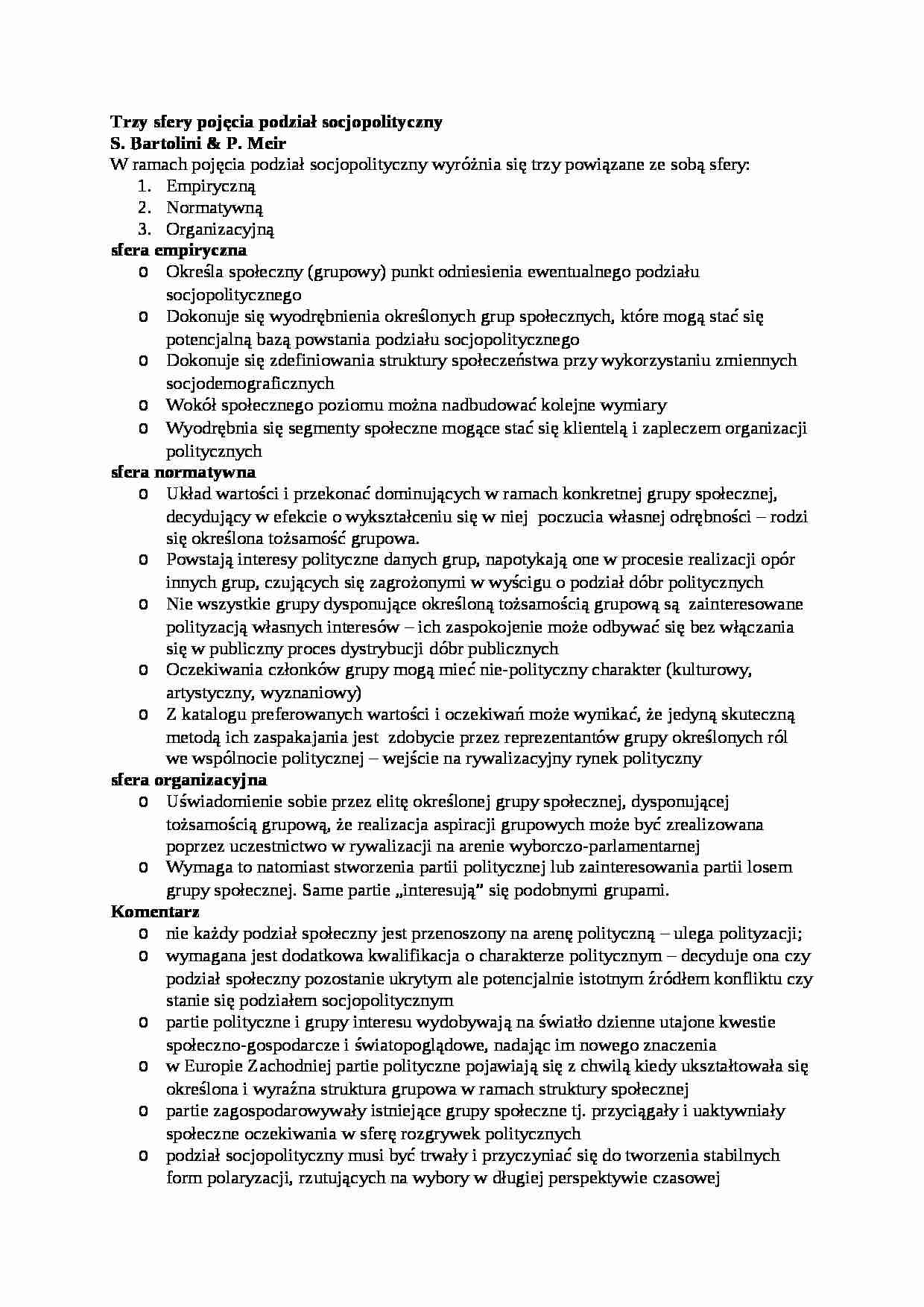 Trzy sfery pojęcia podział socjopolityczny-opracowanie - strona 1
